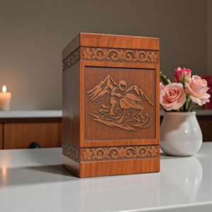 Personalized Rosewood Guitar Cremation Urn with Wings: Engraved <b>Memorial</b> Urn <b>Memorial</b> <b>Keepsake</b> by AYAANS - Product Image 1