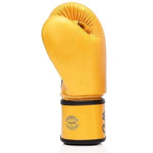 Guantes de Boxeo Fairtex Amarillos y Negros Hechos a Medida, Guantes Profesionales Ligeros para Entrenamiento y Sparring, Personalizados, 100% Cuero Genuino - Product Image 5