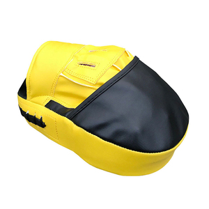 Guantes de Boxeo de Piel Sintética Amarillos y Azul Marino con Correas de Muñeca Ajustables, Equipo de Entrenamiento de Artes Marciales para Adultos - Product Image 3