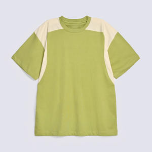 เสื้อยืดทูโทนสำหรับผู้ชายเสื้อยืดแขนสั้นผ้าฝ้ายระบายอากาศ - Product Image 1