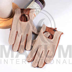 Gants de conduite unisexes en cuir de haute qualité, à doigts entiers, avec logo personnalisé pour voiture et moto - Product Image 2