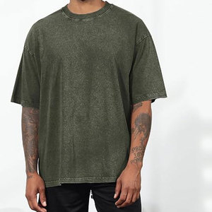 Camisetas de Hombre con Diseño Moderno y Personalizado, Lavado Ácido, Color Sólido, Manga Corta, Cuello Redondo - Product Image 6