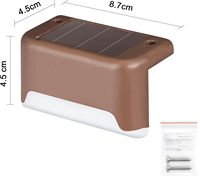 Lampes solaires pour marches, étanches IP67, LED à détecteur de mouvement, haute luminosité, à intensité variable, pour jardin, extérieur, escaliers, allées, terrasse, clôture, cour, patio