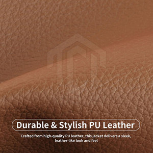Veste en cuir respirante pour homme, haute qualité, faible MOQ, design personnalisé, logo frontal, vente chaude hiver pour la vente en ligne - Product Image 5