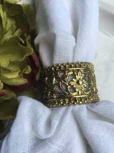 Anillo de Servilleta Decorativo Redondo de Metal Plateado y Dorado con Corte Láser, Decoración de Mesa con Diseño de Mariposa, Envío Directo - Product Image 5