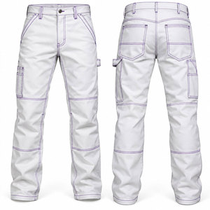 Pantalones de Trabajo Resistentes al Fuego al por Mayor, Pantalones Utilitarios con Bolsillos en las Rodillas y Protección para las Piernas, Pantalones de Soldadura FR - Product Image 1