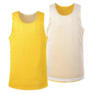 Chaleco de Baloncesto Reversible de Malla, Naranja y Negro, Sin Mangas, Unisex, Transpirable, de Poliéster, para Adultos - Product Image 2