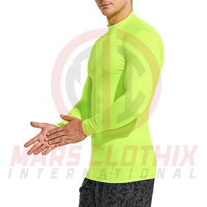Best Price Low MOQ Long Sleeves <b>Men</b> Rash Guard Full Simple Plain Solid Color Breathable <b>Men</b> Rash Guard - Product Image 3