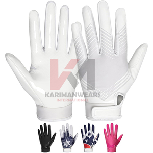 Guantes de Fútbol Americano Ligeros con Malla Flexible en la Parte Posterior, Logotipo Personalizado, Agarre Profesional, Guantes de Receptor, Venta al Por Mayor OEM - Product Image 1