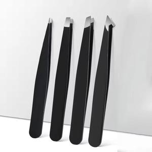 Juego de Pinzas para Pestañas de Acero Inoxidable de Precisión, Puntas Suaves, Color Negro, para Uso Estético - Product Image 1