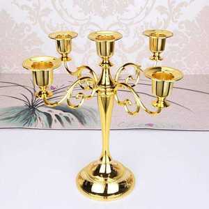 Porte-bougie en aluminium doré de luxe, de haute qualité, moderne, pour mariage, centre de table décoratif pour la maison, à bas prix - Product Image 4