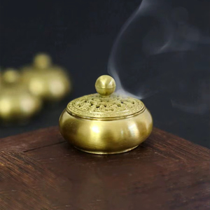 Metal <b>Bakhoor</b> Burner Modern Incense Burner For <b>Oud</b> Fragrance Living Room Decorative Interior Accent Piece - Product Image 1