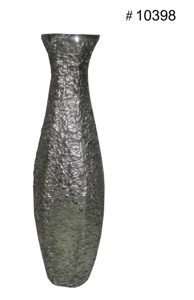 Vase en fer forgé artisanal en forme de bouteille dorée, design moderne, unique, pour décoration intérieure, vase de table, vase sur pied, design martelé, design élégant pour la décoration - Product Image 2