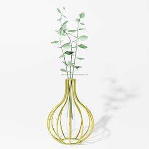 Jarrones de Flores Decorativos Hechos a Mano de Aluminio de Diseño Moderno para Bodas y Eventos, Acabado Antiguo Ecológico de Alta Calidad - Product Image 2