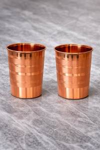 Assured Quality Copper Glass Tumbler Supplier Ayurvedic Drinking Water Cup Bulk Export Metal <b>Drinkware</b> India - Product Image 5