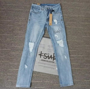 Nouvel Arrivage en Gros – Jean Déchiré Slim Distressed de Marque Ksubis pour Homme, Qualité Supérieure, Coupe Décontractée, Taille Moyenne, Idéal Été - Product Image 3