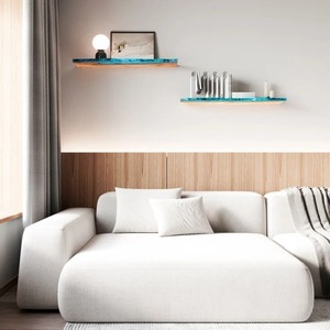Panel de Pared de Resina Epoxi Azul Pavo Real de Alta Calidad, Ligero, Multifuncional, con Borde Natural, para Sala de Estar, Disponible al por Mayor - Product Image 5