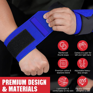 <b>Knee</b> Sleeves Custom Wrist Wraps Solid Color Weightlifting Gym Training Wrist <b>Support</b> Manufacturer Fitness Gym <b>Support</b> <b>Straps</b> - Product Image 2