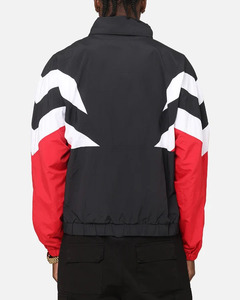 Veste coupe-vent vintage pour homme, surdimensionnée, à blocs de couleur, patchwork, vêtements de sport légers, veste coupe-vent en nylon - Product Image 2