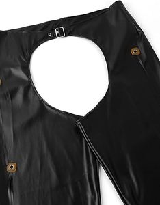 กางเกงหนังสำหรับผู้ชายและผู้หญิง Chaps แบบตะวันตกผู้ชายหนังวัวขี่ม้าหนังวัวฟอกดีไซน์ใหม่ปรับสีได้ - Product Image 1