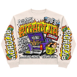 Top Quality Street Style Long Sleeve Sweatshirt <b>Men</b> O-Neck Printed Jersey Cotton Regular Fit With Pattern Design - Product Image 1