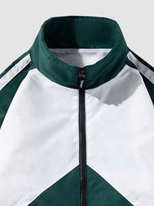 Chándal deportivo ligero para hombre con cremallera completa, chaqueta personalizada y sudaderas con capucha elásticas, 100% nailon, proveedor de ropa deportiva. - Product Image 5