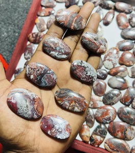Cabujones de Ágata Crazy Lace Natural de Trimurti Gems |   Piedras Preciosas Sueltas al por Mayor de Diferentes Formas de 15-50 mm para la Fabricación de Joyas, Rajasthan - Product Image 1
