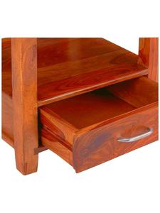 Table de chevet moderne en bois massif avec tiroir et étagère ouverte Table de chevet pour chambre à coucher, villa, appartement, hôpital, meubles de maison - Product Image 4