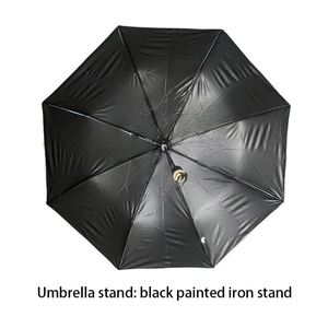 Factory Direct With Logo <b>Windproof</b> and Waterproof Tri-Fold Folding Black Vinyl Uv Sun <b>Umbrella</b>, <b>Umbrella</b> - Product Image 3