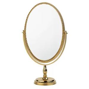 Espejo de mesa de metal con soporte, espejo de tocador para maquillaje, espejo cosmético para mesa de tocador y baño - Product Image 4