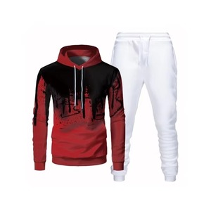 Conjuntos Deportivos con Capucha para Hombre, de Secado Rápido, Tallas Grandes, Transpirables, con Diseño de Logotipo Personalizado por Sublimación, 100% Poliéster, Ropa Deportiva Urbana - Product Image 5