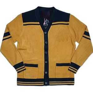 University <b>Men</b>’s Black <b>Knitted</b> <b>Cardigan</b> Sweater V Neck Button Front Long Sleeve Knitwear Wholesale Custom Varsity <b>Cardigan</b> - Product Image 1