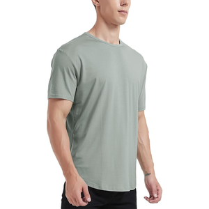 T-shirts formels pour hommes de qualité supérieure, 100 % coton, col rond, logo personnalisé, design tendance, coupe ample, anti-boulochage, vêtements d'extérieur, prix compétitif - Product Image 5