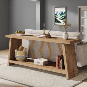 2 Tier Narrow Console Table for Living Room Elegant Sofa Table - Product Image 2