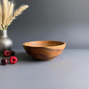 Bol décoratif en bois d'acacia LuxeGrain, style religieux, pour table, qualité supérieure durable, pour la décoration contemporaine de la maison, objet de collection - Product Image 2