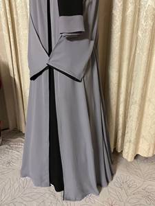 Abaya Vintage ODM Ecológica, Sólida, Antiarrugas, Transpirable, Ligera, de Secado Rápido, Satén Bordado, Manga Larga, Modesta - Product Image 4