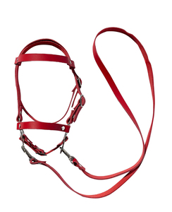 Premium Leather Horse Bridle Adjustable Headstall Durable <b>Equestrian</b> Riding Gear Soft Padded Comfort Training Tack for Horses - Product Image 1