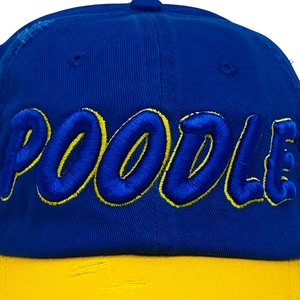 หมวกเบสบอลปักลายแบบกำหนดเอง POODLE SGRho สีน้ำเงินรอยัลและสีเหลืองทอง หมวกแก๊ปผ้าฝ้ายปรับได้ สไตล์กรีก สำหรับชมรมนักศึกษา ขายส่ง - Product Image 3