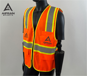 Chaleco de Seguridad de Alta Visibilidad Aifran con Logotipo Personalizado, Ropa de Trabajo Reflectante para la Construcción con Múltiples Bolsillos - Product Image 2