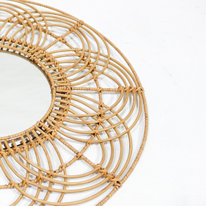 Miroir mural de forme ronde écologique, décor artisanal vintage antique pour l'organisation de la maison - Product Image 6