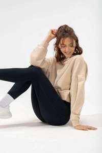 Sudadera Corta de Felpa 100% Algodón de Alta Calidad para Mujer, con Logotipo Personalizado, Tallas Grandes - Product Image 4