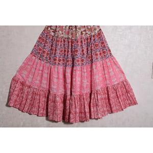 Women Cotton <b>Patchwork</b> Breathable Casual Long <b>Skirt</b> Bohemian Maxi <b>Skirt</b> Handmade Indian Vintage Festival Wear - Product Image 4