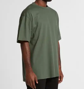 เสื้อยืดผู้ชายสีเขียวมะกอก คุณภาพสูง ผ้าฝ้าย 100% แห้งเร็ว ระบายอากาศได้ดี ทรงโอเวอร์ไซส์ - Product Image 4