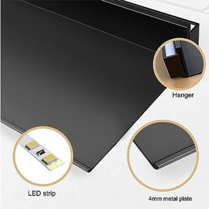 Estante Flotante de Madera Sheesham con Iluminación LED, Diseño Minimalista para Sala de Estar |   Muebles de Almacenamiento Artesanales de Moradabad al por Mayor - Product Image 4