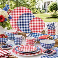 Service de vaisselle léger en mélamine, ensemble coordonné pour repas en plein air, pique-nique, fournitures hôtelières