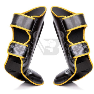 MMA <b>Boxing</b> Kickboxing Shin Guards Professional Protection Lightweight Customizable Foam Leather Pad Durable Foot & Leg Guard OEM - Product Image 2