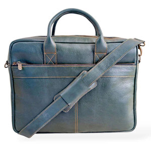 Sac à ordinateur portable décontracté et durable pour hommes et femmes, avec options de design personnalisé, en cuir véritable, à porter à l'épaule, couleurs et tailles personnalisables - Product Image 1