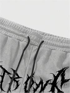 Shorts de sport 2-en-1 pour hommes avec logo personnalisé, sublimation, imprimé croisé, cordon de serrage et doublure intégrée – Style streetwear uni - Product Image 3