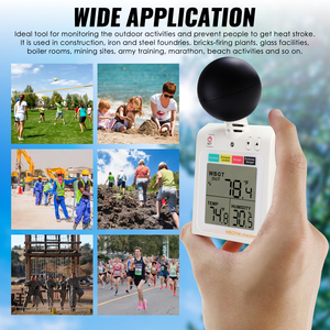 Medidor de Estrés por Calor 2 en 1 WBGT + Índice de Calor, Termómetro de Bulbo Húmedo Portátil para el Lugar de Trabajo, Deportes y Actividades al Aire Libre - Product Image 4