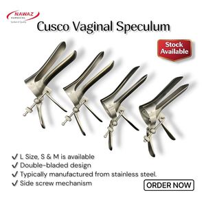 Espéculo Vaginal Cusco de Acero Inoxidable, Instrumento Ginecológico Talla L 90mmx35mm, Espéculo de Doble Hoja con Mecanismo de Rosca - Product Image 2